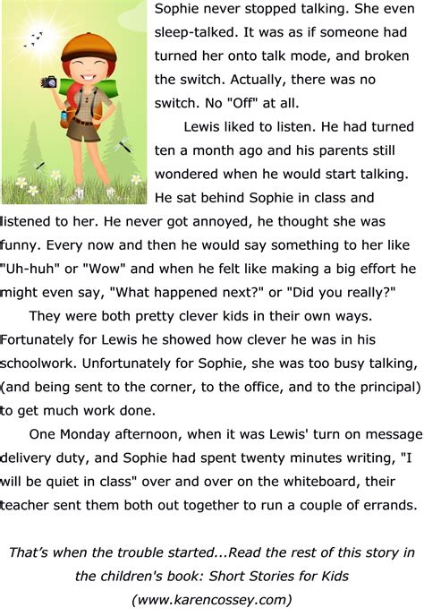 short stories in english for students with summary