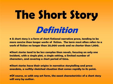short story definition and examples in literature
