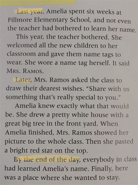 short story using transition words