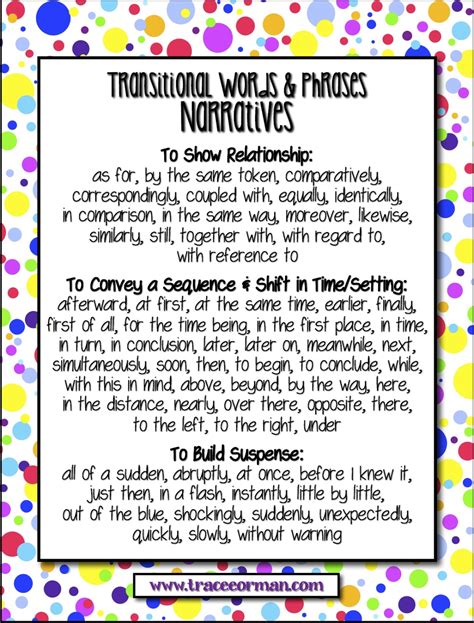 short story with transitional devices