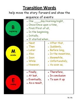 short story with transitional words