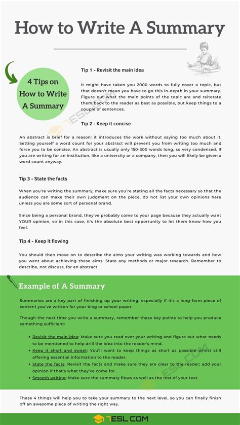 short summary writing samples with answers