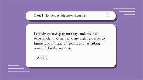 short teaching philosophy examples for students