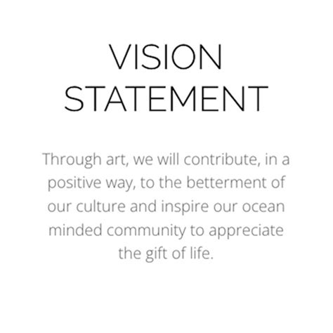 short vision statement examples for business