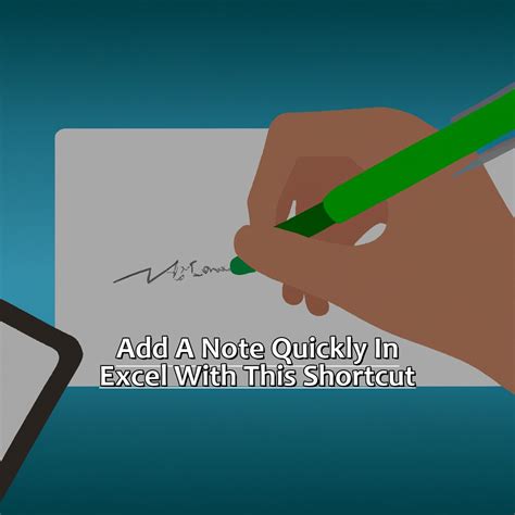 shortcut for adding note in excel