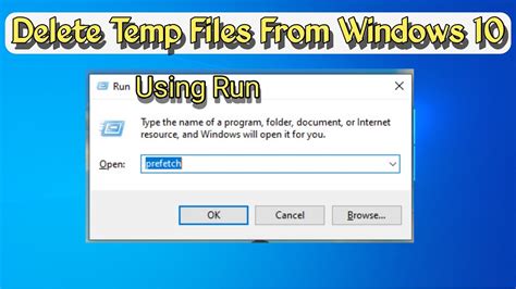 shortcut for delete temp files