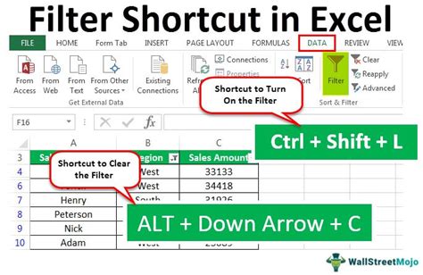 shortcut for filter in excel windows 11