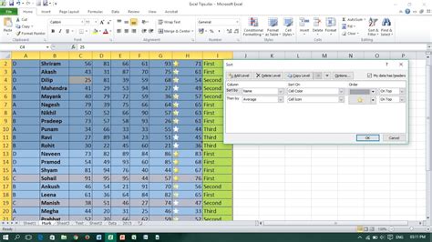 shortcut key for custom sort in excel