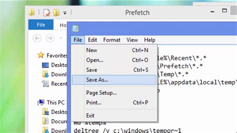 shortcut key to delete temporary files