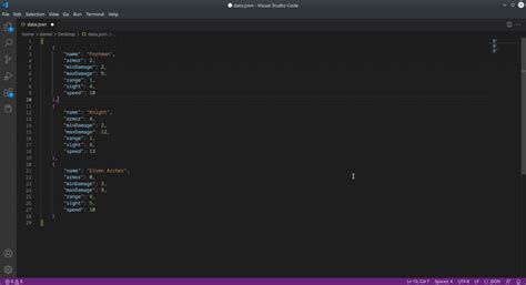 shortcut key to format json in visual studio code