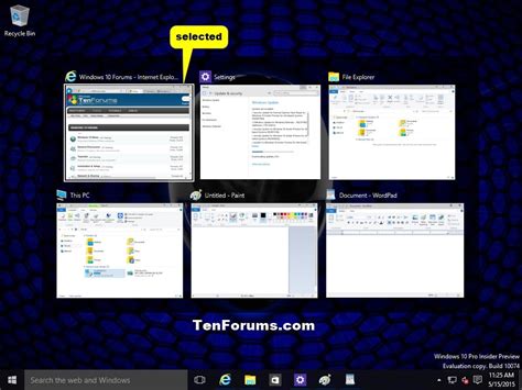 shortcut key to switch between open apps in windows 10