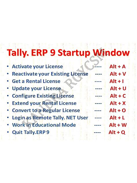shortcut keys in tally erp 9 pdf
