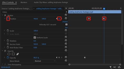 shortcut to add keyframes in premiere pro