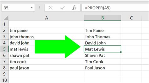 shortcut to make first letter capital in excel