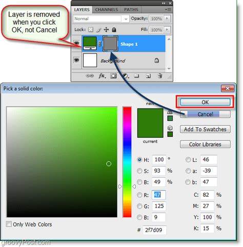 shortcut to open color picker in photoshop
