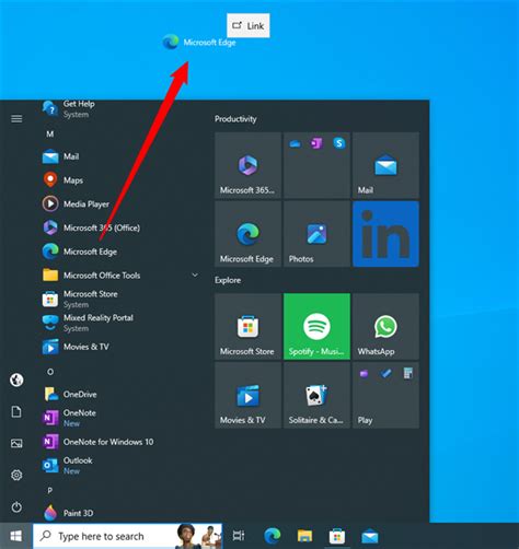 shortcut to open edge