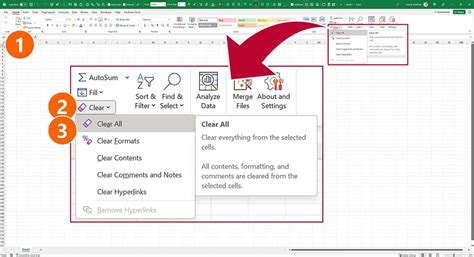 shortcut to remove all formatting in excel