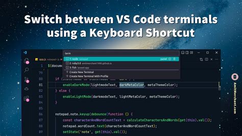 shortcut to run code in terminal in vs code