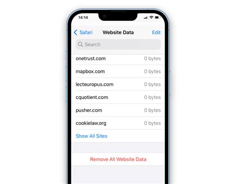 should you remove all website data from iphone