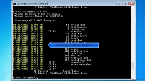 show files in dir cmd