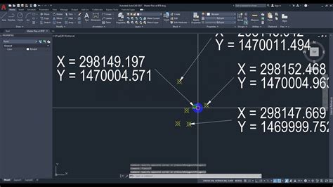show point coordinates in autocad