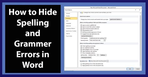 show spelling errors in word document