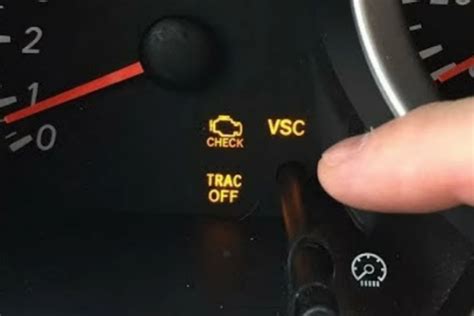 sienna check engine light vsc trac off