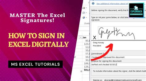 sign excel spreadsheet digitally