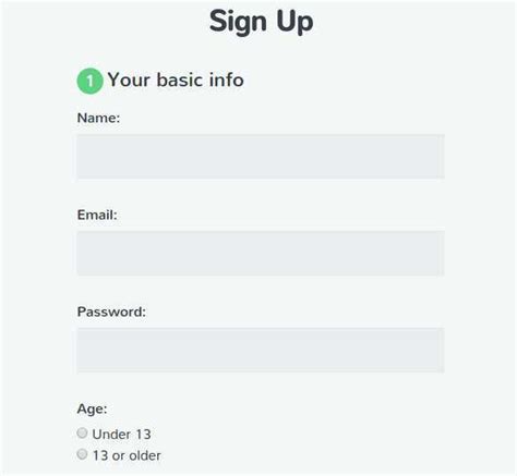 sign up form html codepen