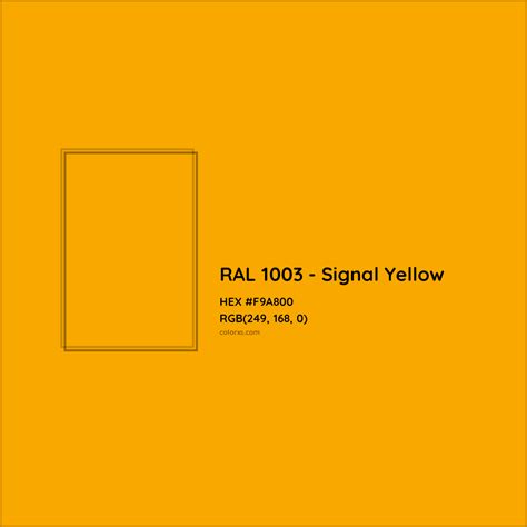 signal yellow color code