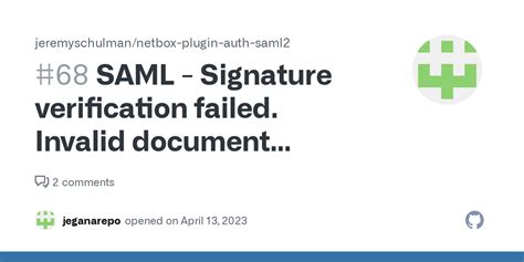 signature verification failed invalid document format