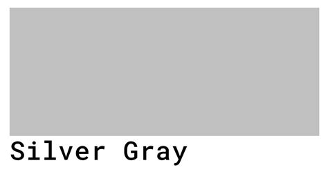 silver grey colour hex code