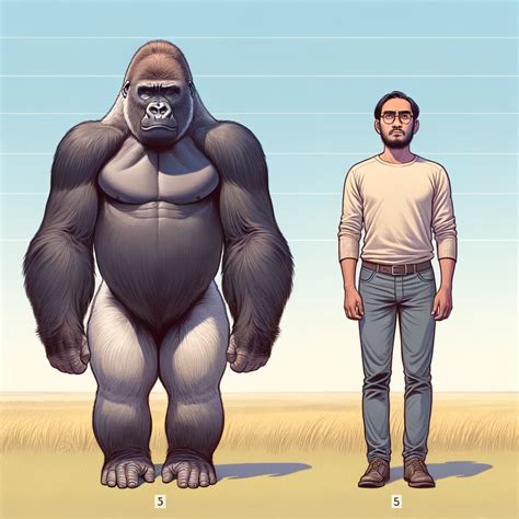 silverback gorilla to human