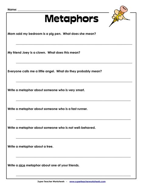 simile and metaphor exercises with answers