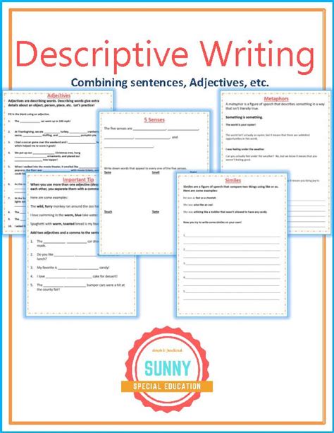 similes and metaphors for descriptive writing