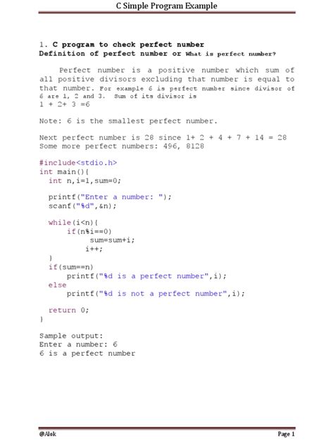 simple c program examples pdf