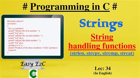 simple c program for string handling functions