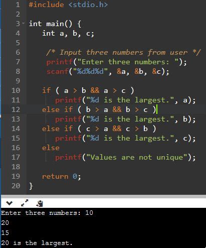 simple c programming examples with output pdf
