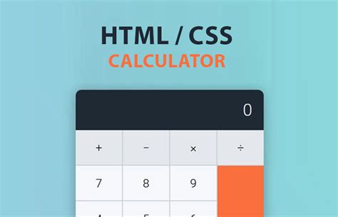 simple calculator code in html and css