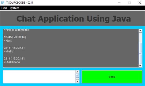 simple chat application in java source code