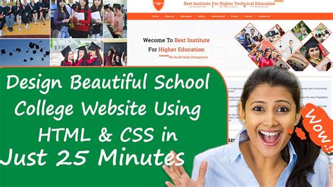 simple college website using html and css with source code
