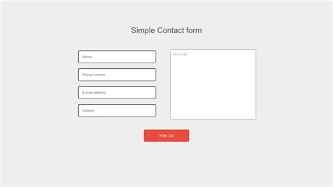 simple contact form codepen