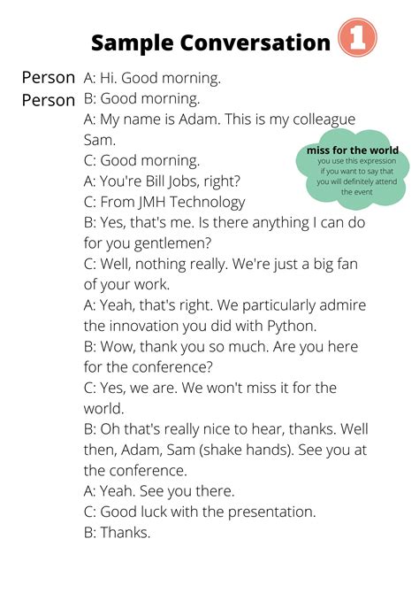 simple conversation example