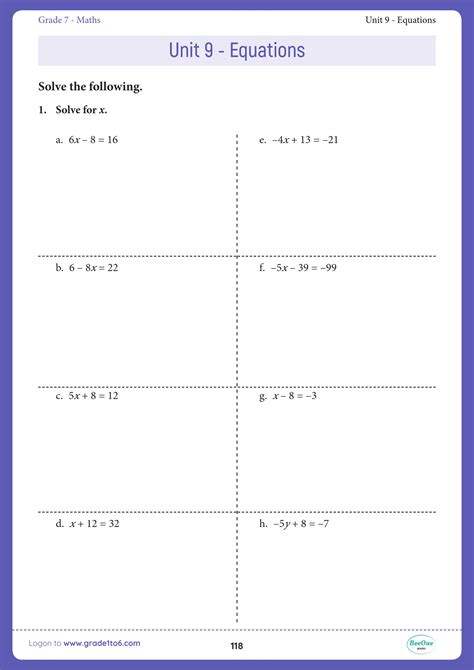 simple equations examples for class 7