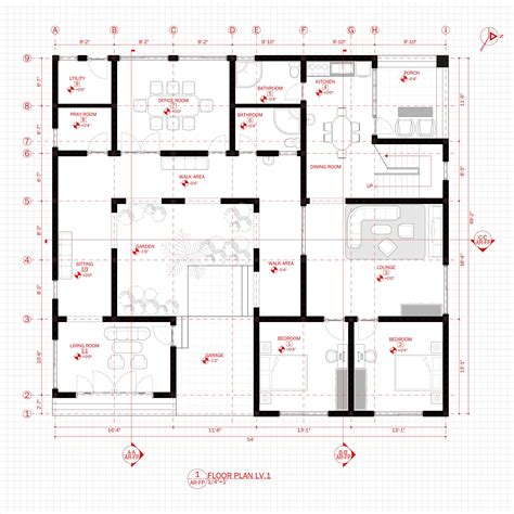 simple floor plan with dimensions in mm