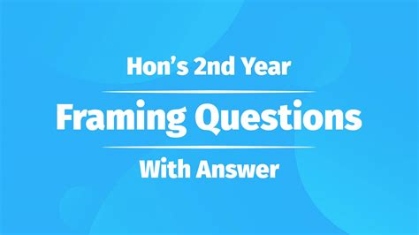 simple framing questions examples with answers pdf