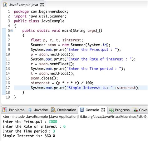 simple java example