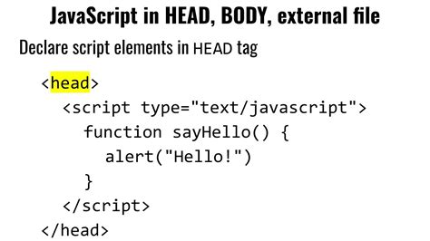 simple javascript example in html