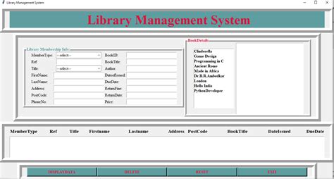 simple library management system project in python