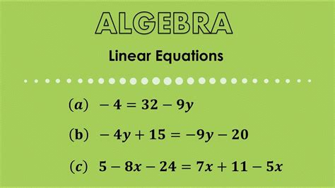 simple linear equations examples